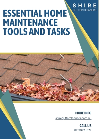 essential home maintenance tools and tasks