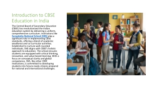 introduction to cbse education in india