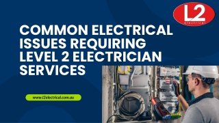 Common Electrical Issues Requiring Level 2 Electrician Services