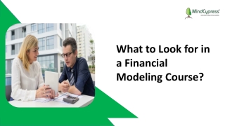 what to look for in a financial modeling course