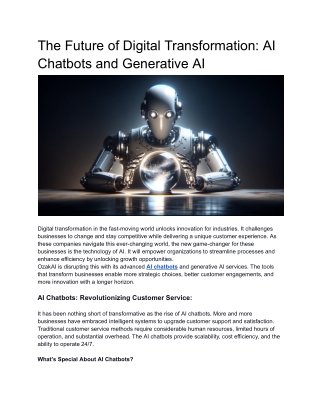 the future of digital transformation ai chatbots