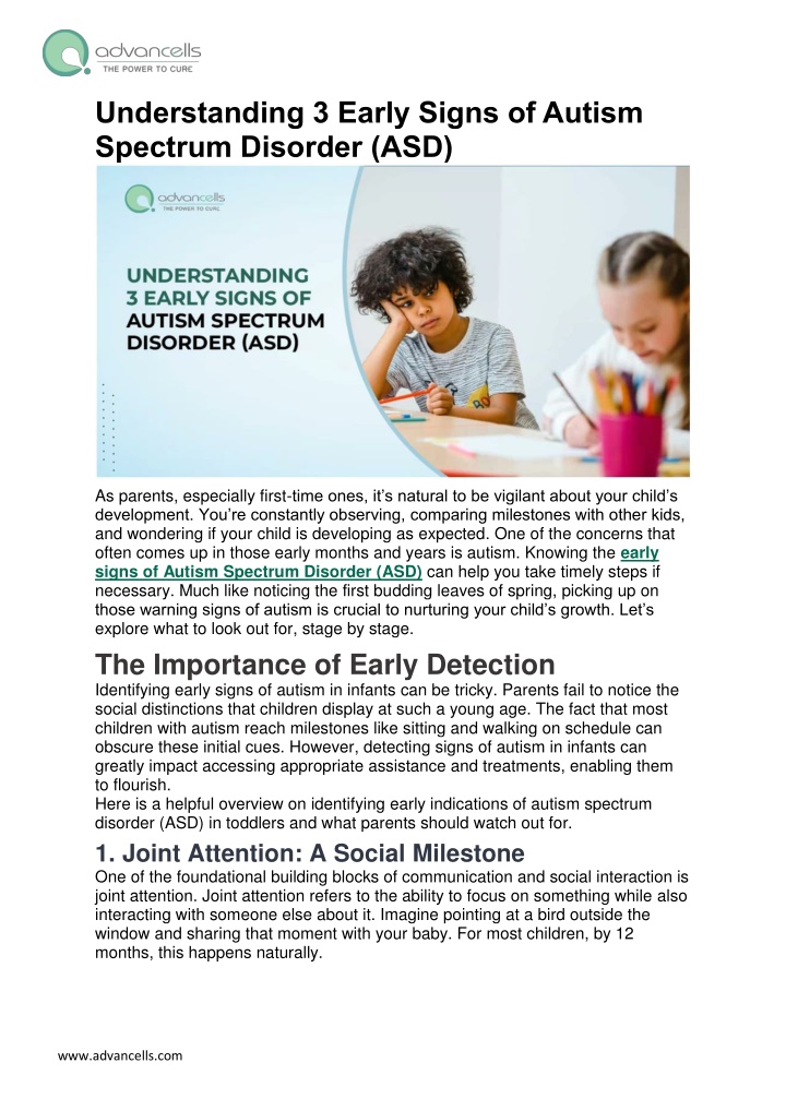 understanding 3 early signs of autism spectrum