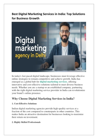 Best Digital Marketing Services in India- Top Solutions for Business Growth