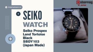 Seiko Prospex Land Tortoise Black SBDY103 (Japan Made)