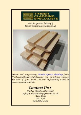 Nordic Spruce Cladding | Timbercladdingspecialists.co.uk