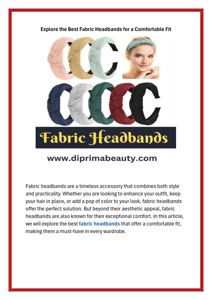 explore the best fabric headbands