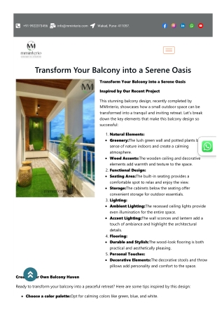 Transform Your Balcony into a Serene Oasis-MMInterio
