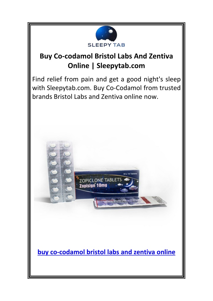 buy co codamol bristol labs and zentiva online