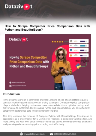 How to Scrape Competitor Price Comparison Data with Python and BeautifulSoup