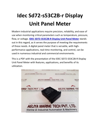 idec sd72 s53c2b r display unit panel meter