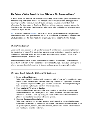 The Future of Voice Search: Is Your Oklahoma City Business Ready?