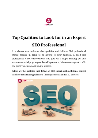 Top Qualities to Look for in an Expert SEO Professional