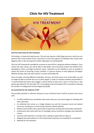 Clinic for HIV Treatment