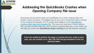 Step-by-Step Solutions for QuickBooks Crashes When Opening Company File