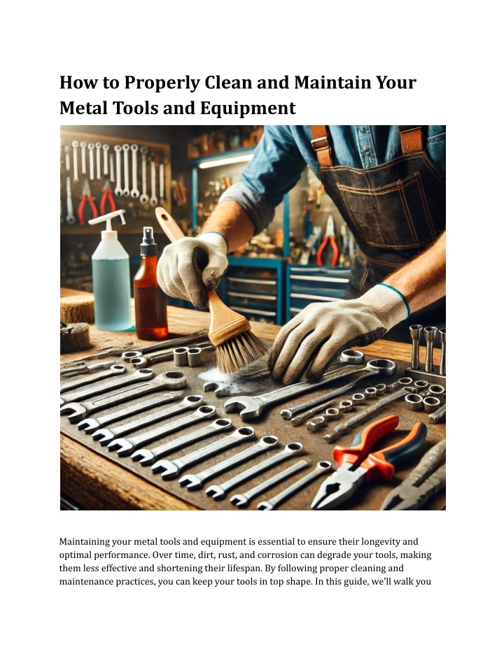 how to properly clean and maintain your metal