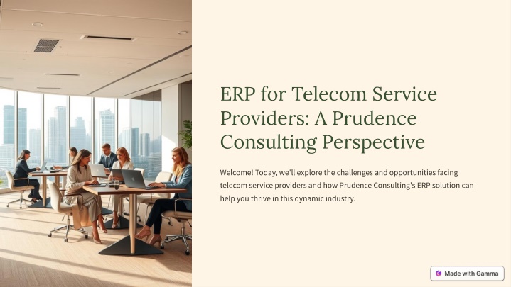 erp for telecom service providers a prudence