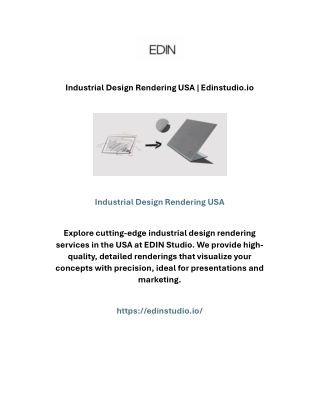 Industrial Design Rendering USA | Edinstudio.io