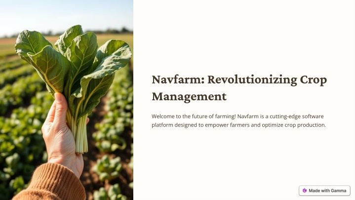 navfarm revolutionizing crop management