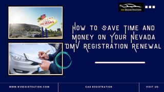 How to Save Time and Money on Your Nevada DMV Registration Renewal