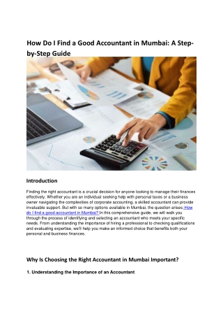 how do i find a good accountant in mumbai a step