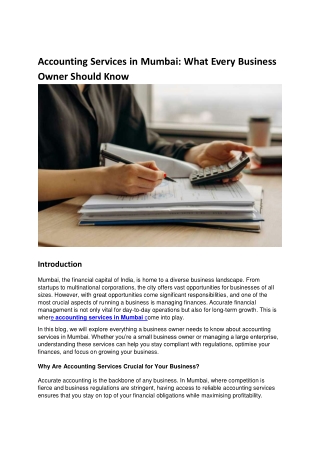 accounting services in mumbai what every business