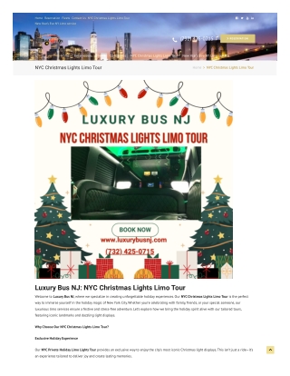 NYC Christmas Lights Limo Tour