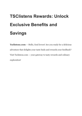 Tsclistens.com – Tropical Smoothie Cafe Survey – Get $1.99 off