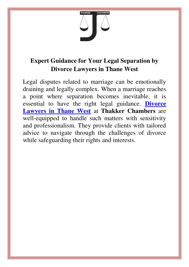 expert guidance for your legal separation