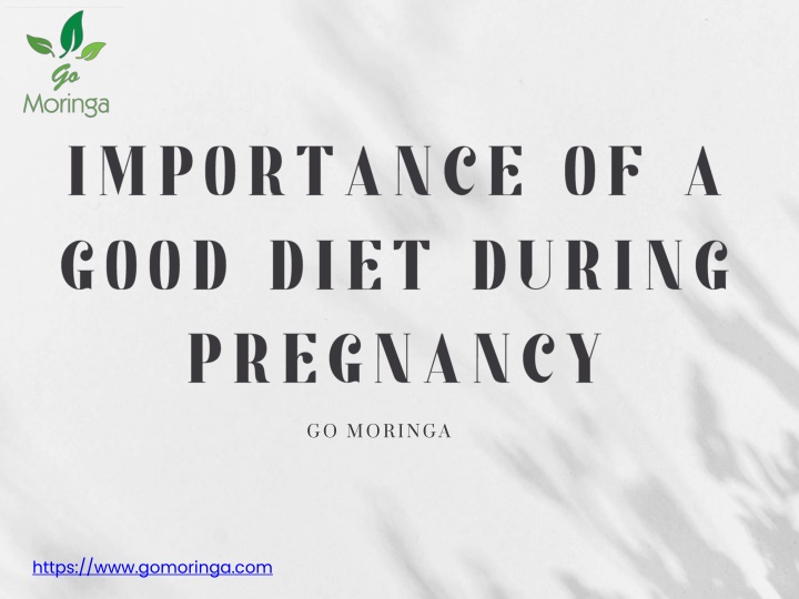 importance of a good diet during pregnancy