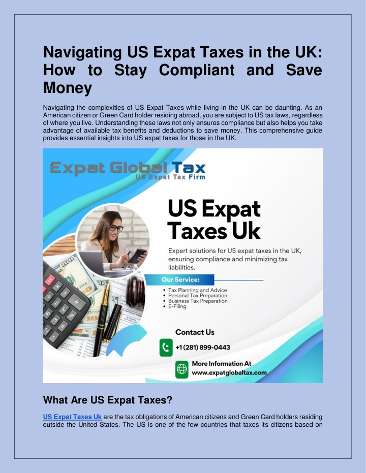 navigating us expat taxes in the uk how to stay