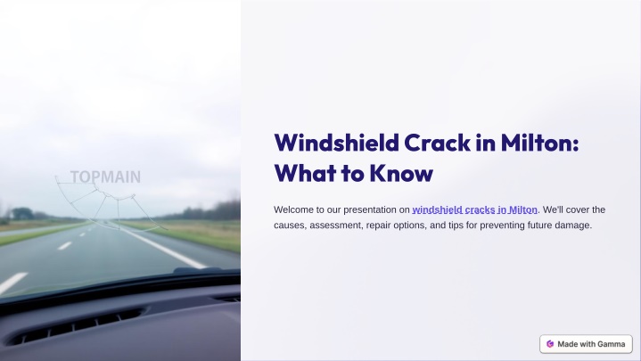 windshield crack in milton what to know