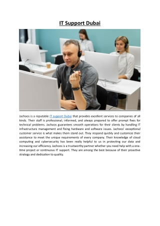 IT Support Dubai.
