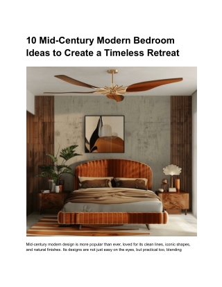 10 Mid-Century Modern Bedroom Ideas to Create a Timeless Retreat