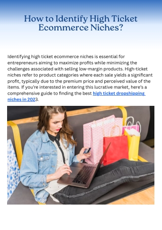 How to Identify High Ticket Ecommerce Niches