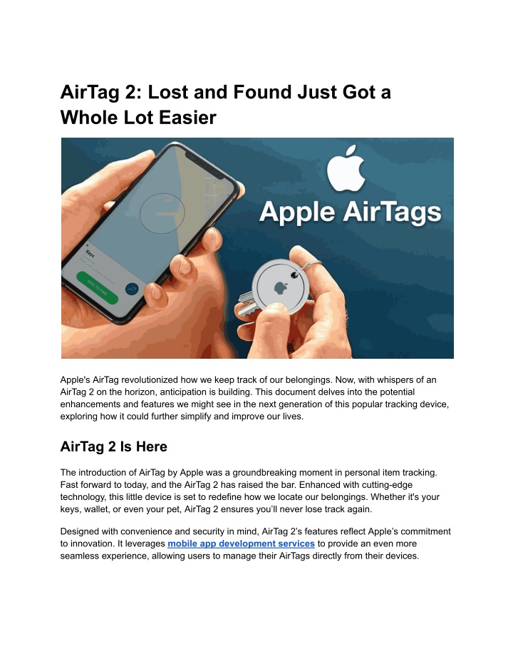 airtag 2 lost and found just got a whole