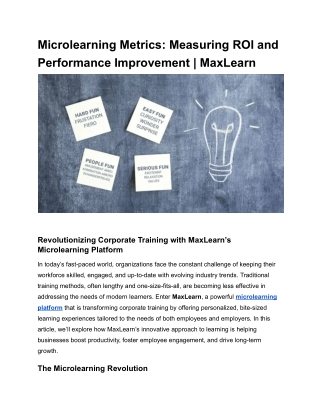 microlearning metrics measuring