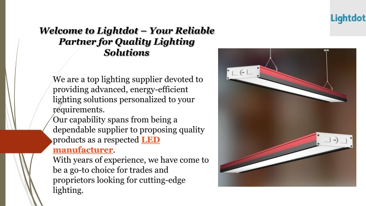 welcome to lightdot your reliable partner