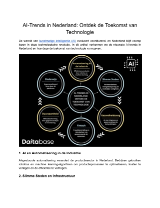 AI-Trends in Nederland - Ontdek de Toekomst van Technologie