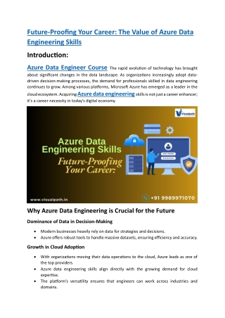 Azure Data Engineer Training Online | Microsoft Azure Data