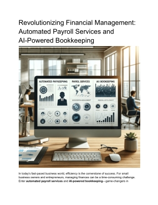 revolutionizing financial management automated