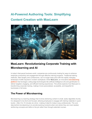 ai powered authoring tools simplifying