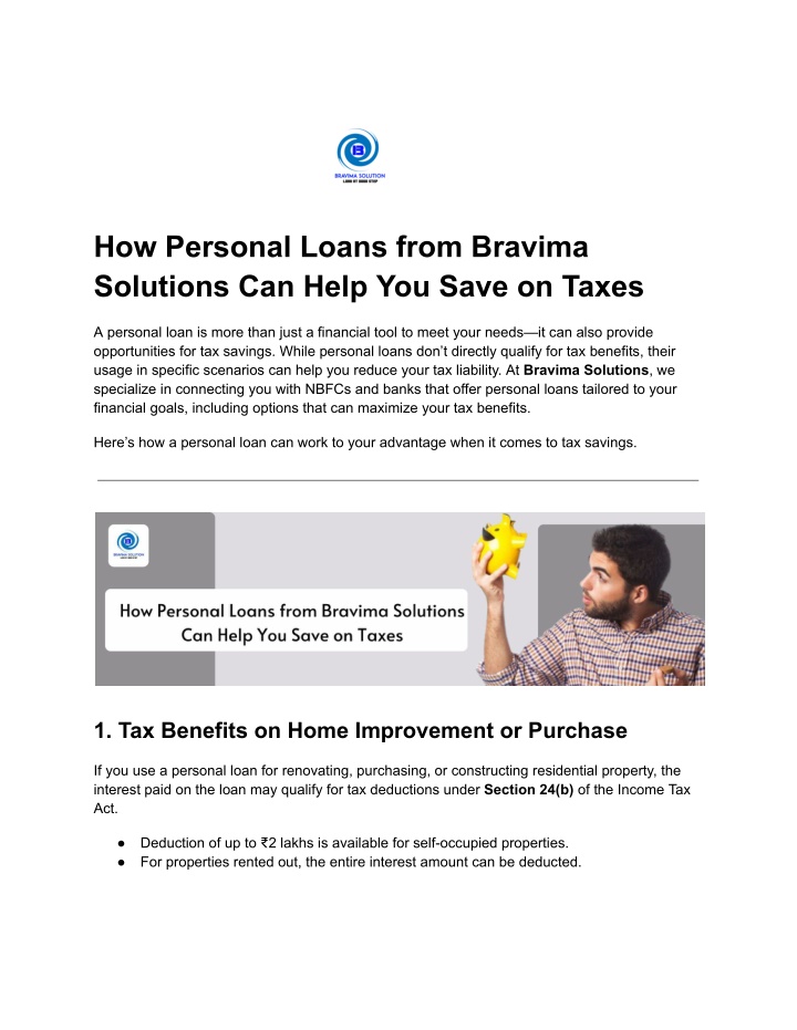 how personal loans from bravima solutions