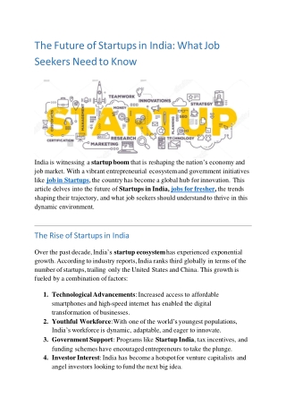 the future of startups in india what job seekers need to know