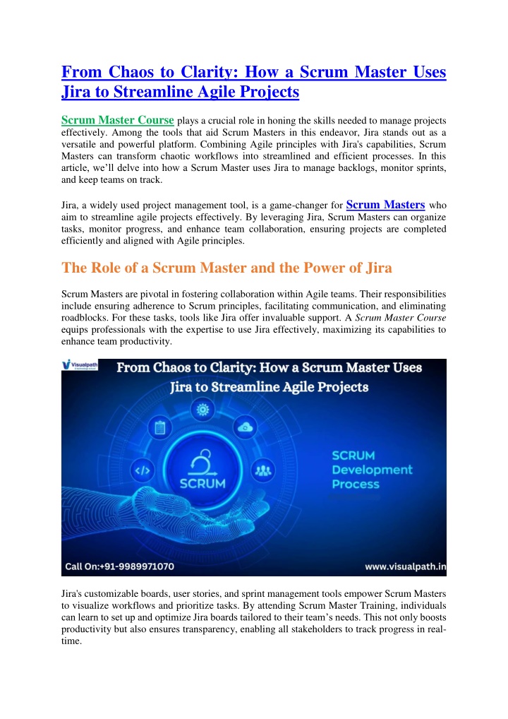 from chaos to clarity how a scrum master uses