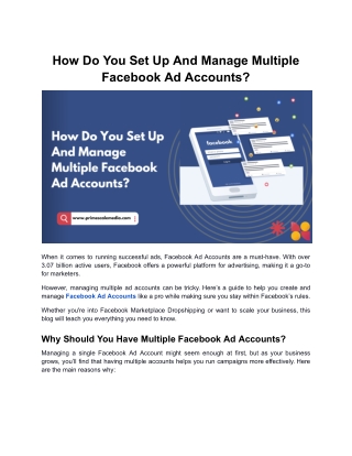 how do you set up and manage multiple facebook