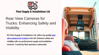 Rear View Camera for Trucks  RC Fleet Supply & Installations UK