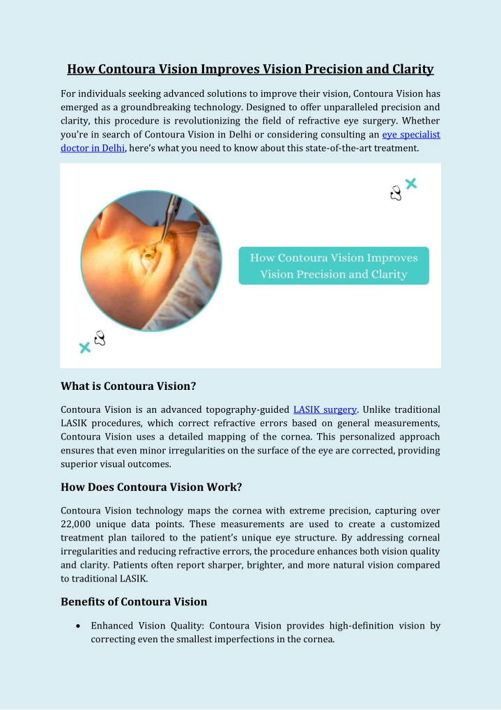 how contoura vision improves vision precision