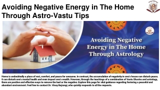 Avoiding Negative Energy in The Home Through Astro-Vastu Tips