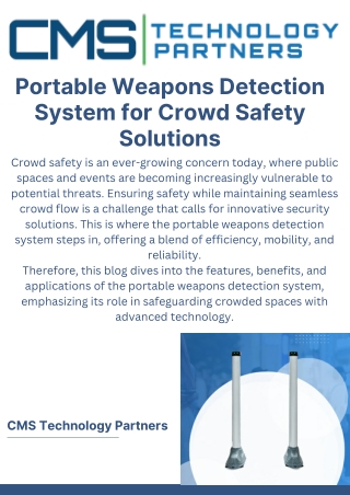 Advanced Open Gate Weapons Detection Systems for Enhanced Security