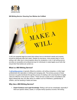 Will Writing Service_ Ensuring Your Wishes Are Fulfilled